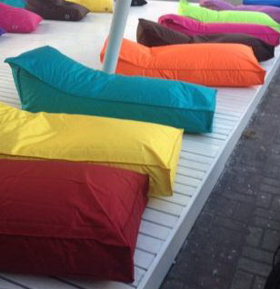 beanbags at tropical home