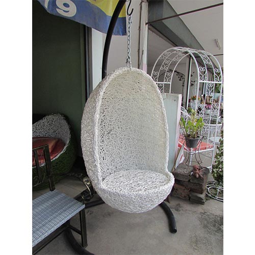 SINGLE SWING SEAT INCLUDING STAND AND CUSHION, 1.2MM ALUMINUM THAI SYNTHETIC RATTAN