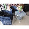3 PIECE COFFEE TABLE SET, INCLUDES 2 X SINGLE SEAT AND 1 X COFFEE TABLE, 1.2MM ALUMINUM THAI SYNTHETIC RATTAN